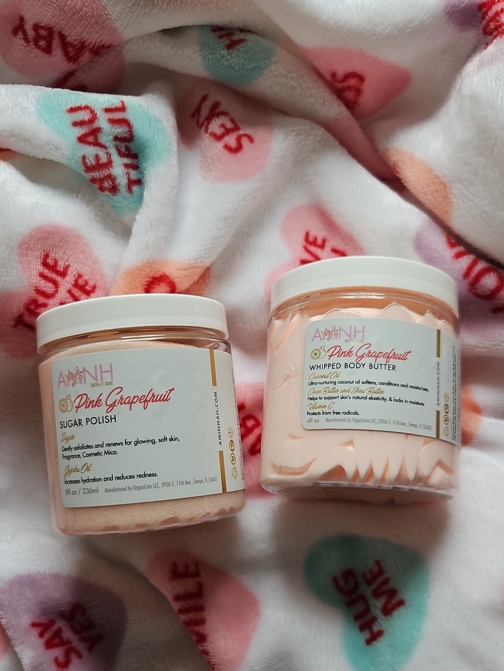 Aminnah Pink Grapefruit Whipped Body Butter & Sugar Polish - Pink